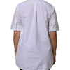 Dolce & Gabbana White Cotton Short Sleeves Collared Polo Top