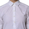 Dolce & Gabbana White Cotton Short Sleeves Collared Polo Top