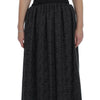 Dolce & Gabbana Black Gray Sheath Gown Full Length Dress