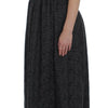Dolce & Gabbana Black Gray Sheath Gown Full Length Dress