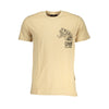 Cavalli Class Beige Cotton Men T-Shirt