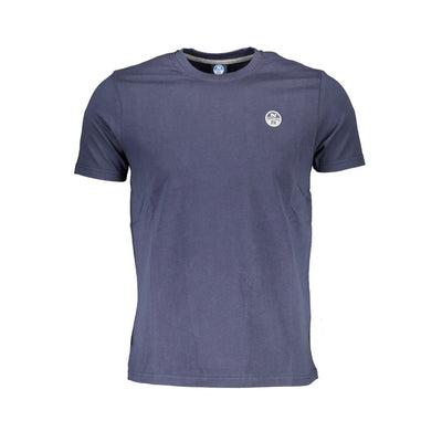 North Sails Blu Cotton Men T-Shirt