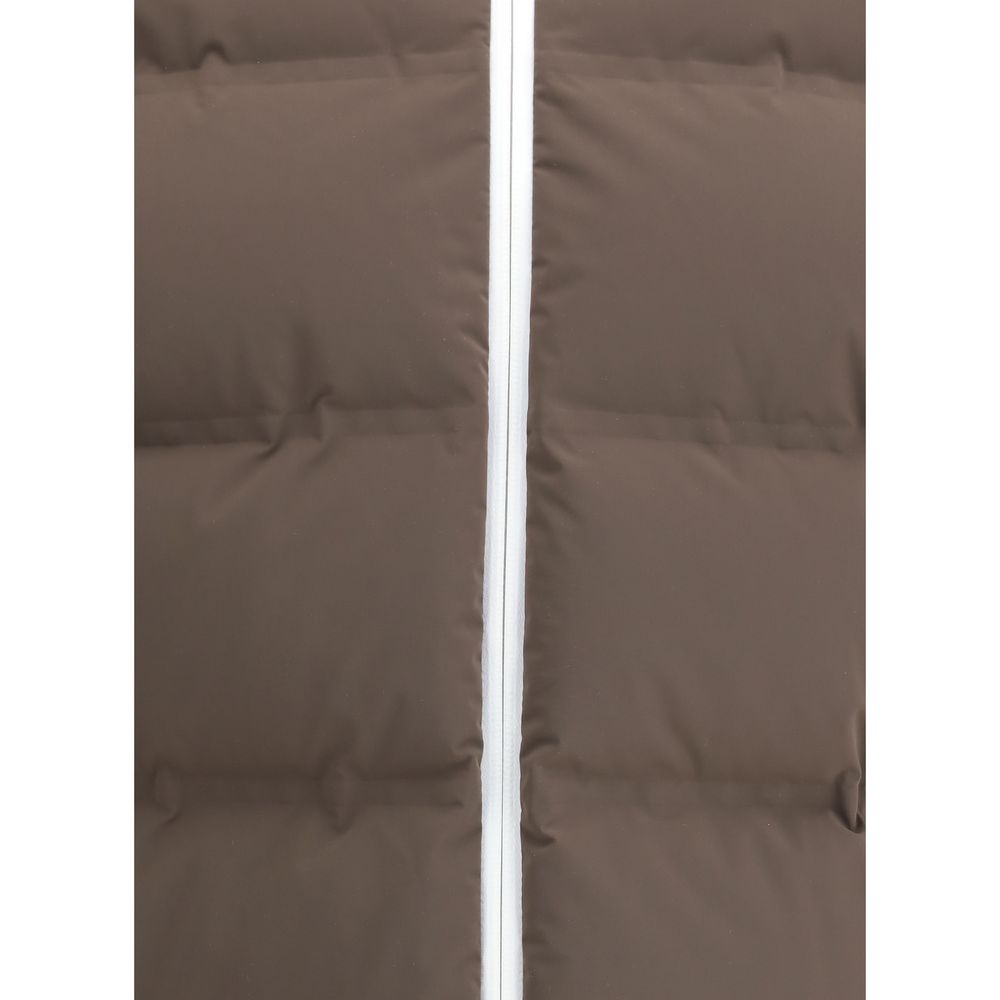 Brunello Cucinelli Brauner Polyamidmantel