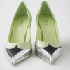 Prada Satin And Metallic Leather Pumps
