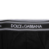 Dolce & Gabbana Black Cotton Stretch Logo Print Brief Underwear