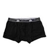 Dolce & Gabbana Black Cotton Stretch Regular Boxer Underwear