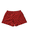 Dolce & Gabbana Red Silk Polka Dot Boxer Shorts Underwear
