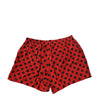 Dolce & Gabbana Red Silk Polka Dot Boxer Shorts Underwear