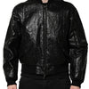 Dolce & Gabbana Black Logo Plaque Bomber Full Zipper Jacket