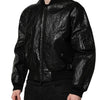 Dolce & Gabbana Black Logo Plaque Bomber Full Zipper Jacket