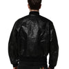 Dolce & Gabbana Black Logo Plaque Bomber Full Zipper Jacket