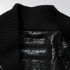 Dolce & Gabbana Black Logo Plaque Bomber Full Zipper Jacket