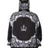 Dolce & Gabbana Black Bandana Print Hooded Bomber Jacket