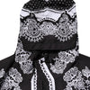 Dolce & Gabbana Black Bandana Print Hooded Bomber Jacket