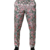 Dolce & Gabbana Multicolor Floral Jacquard Pants