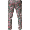 Dolce & Gabbana Multicolor Floral Jacquard Pants