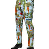 Dolce & Gabbana Multicolor Cotton Tapered Men Pants