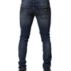 Dolce & Gabbana Blue Washed Skinny Cotton Denim Jeans