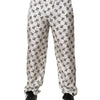 Dolce & Gabbana White Floral Silk Casual Lounge Pants
