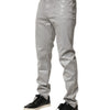 Dolce & Gabbana Silver Cotton Stretch Slim Denim Jeans