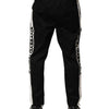 Dolce & Gabbana Black Cotton Mid Waist Jogger Pants