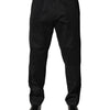 Dolce & Gabbana Black Cotton Dress Slim Formal Pants