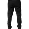 Dolce & Gabbana Black Cotton Dress Slim Formal Pants