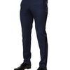 Dolce & Gabbana Dark Blue Wool Dress Formal Pants