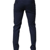 Dolce & Gabbana Dark Blue Wool Dress Formal Pants