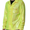 Dolce & Gabbana Yellow Sequin Polyester Lounge Casual Shirt