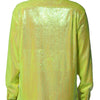 Dolce & Gabbana Yellow Sequin Polyester Lounge Casual Shirt