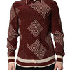 Dolce & Gabbana Maroon Dotted Silk Long Sleeve Casual Shirt