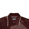 Dolce & Gabbana Maroon Dotted Silk Long Sleeve Casual Shirt