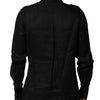 Dolce & Gabbana Black Polka Dot Linen Silk Men Casual Shirt