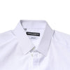 Dolce & Gabbana White GOLD Crown Cotton Dress Formal Shirt