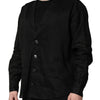 Dolce & Gabbana Black Linen Long Sleeves Men Casual Shirt