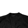 Dolce & Gabbana Black Linen Long Sleeves Men Casual Shirt