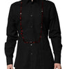 Dolce & Gabbana Black Crystal GOLD Formal Men Dress Shirt