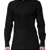Dolce & Gabbana Black GOLD Long Sleeves Dress Formal Shirt