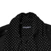 Dolce & Gabbana Black Polka Dot Collar Tie Neck Casual Shirt