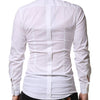 Dolce & Gabbana White GOLD Long Sleeves Men Dress Formal Shirt