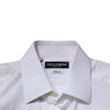 Dolce & Gabbana White GOLD Long Sleeves Men Dress Formal Shirt