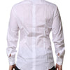 Dolce & Gabbana White Cotton Long Sleeves GOLD Formal Shirt