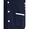 Thom Browne Blue Merino Wool Cardigan