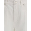 Brunello Cucinelli White Cotton Straight-Leg Jeans