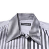 Dolce & Gabbana White Gray Striped Cotton Men Casual Shirt