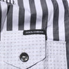 Dolce & Gabbana White Gray Striped Cotton Men Casual Shirt