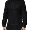 Dolce & Gabbana Black Cotton GOLD Mens Dress Formal Shirt