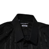 Dolce & Gabbana Black Cotton GOLD Mens Dress Formal Shirt