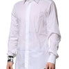 Dolce & Gabbana White GOLD Cotton Men Dress Formal Shirt